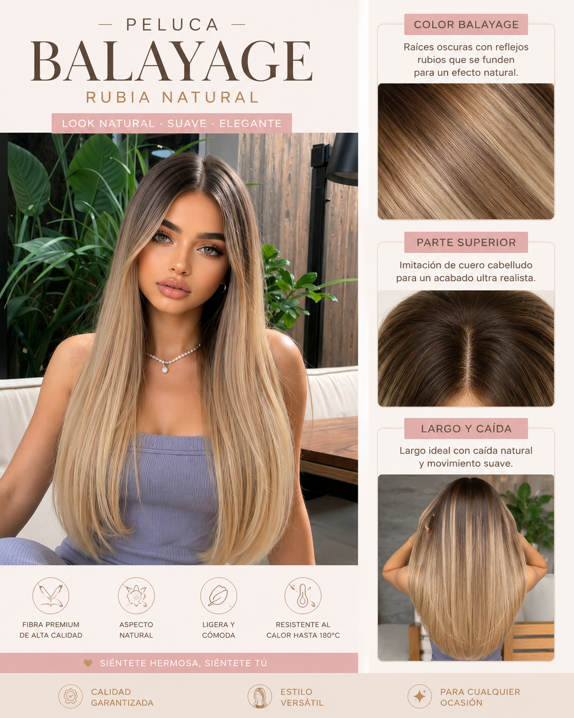 Peluca balayage