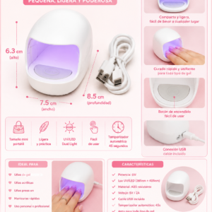 Lampara portatil de uñas