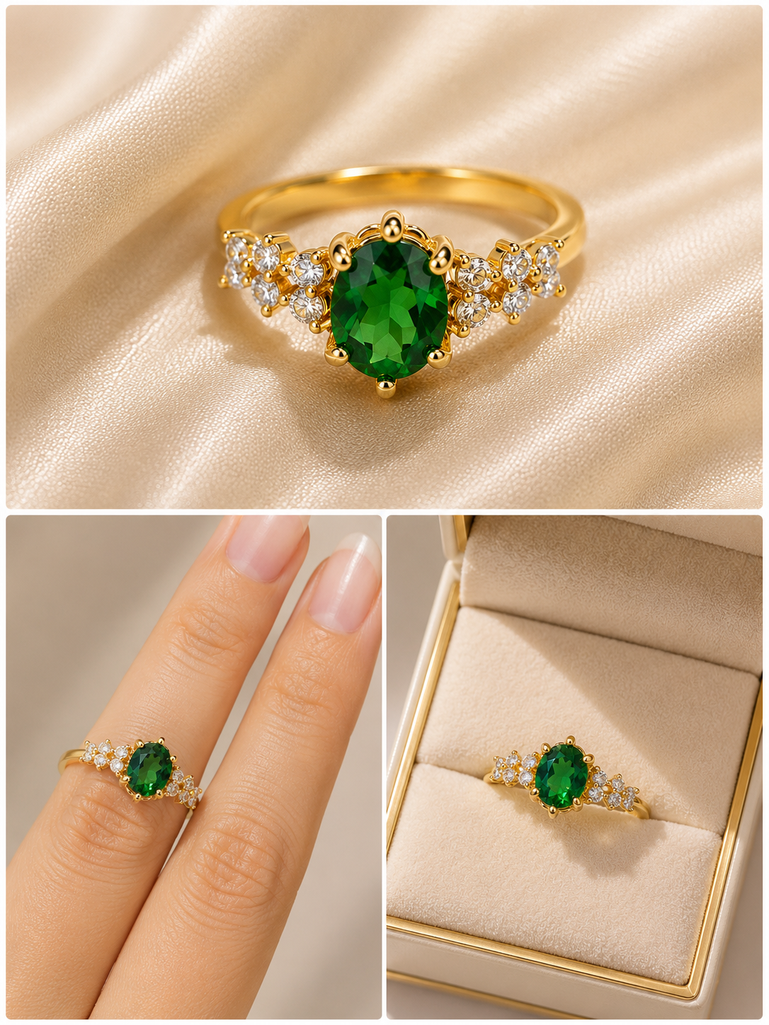 Anillo piedra verde